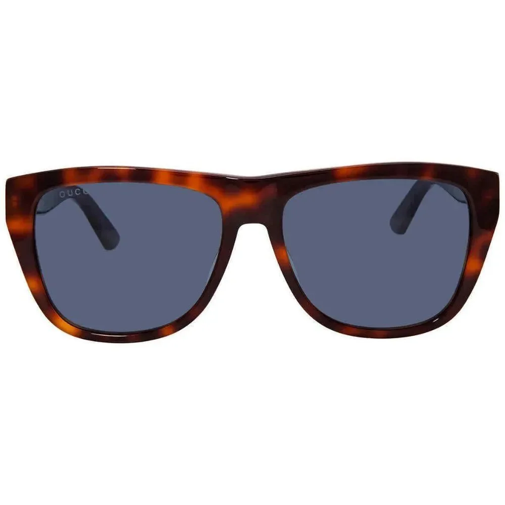 NEW Gucci Havana Blue Rectangular Men's Sunglasses!